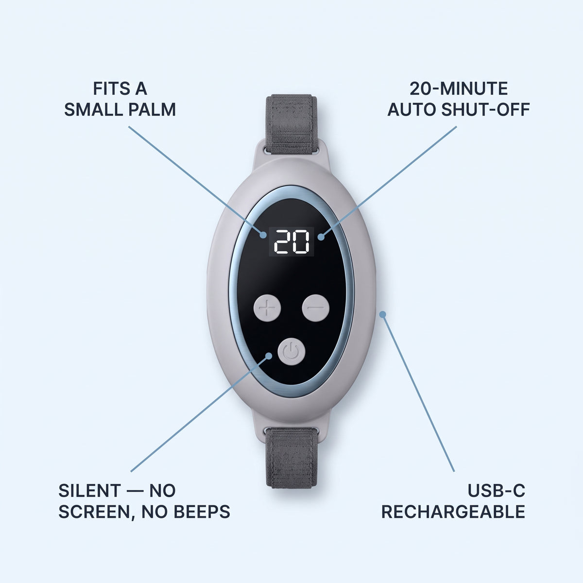 Hushling Palm-Pulse Calming Device